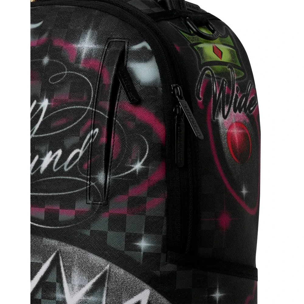Spray Session Backpack Multi Airbrused Shark Graphic Adjustable Strap SPR326